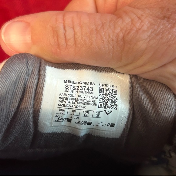 Sperry EUC Men’s Size 10 Top Sider Boat Shoes Canvas Blue and White Casual - Picture 4 of 8